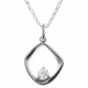 Pendentif en Argent 925 rhodié et Oxyde Zirconium