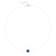 Collier ras de cou fil nylon, Argent 925 et Lapis Lazuli