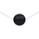 Collier ras de cou fil nylon, Argent 925 et Onyx