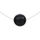 Collier ras de cou fil nylon, Argent 925 et Onyx