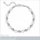 Bracelet en Argent 925 et Jade blanc