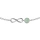 Bracelet Infini en Argent 925 rhodié et Aventurine