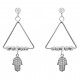 Boucles d'oreilles en Argent 925 rhodié et Oxydes Zirconium