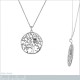 Pendentif Hibou Arbre de Vie en Argent 925 rhodié et Oxydes Zirconium