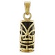 Pendentif Tiki Plaqué or 18 carats et Onyx synthétique