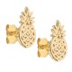 Boucles d'oreilles Ananas Plaqué Or 18 carats