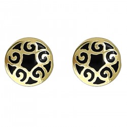 Boucles d'oreilles Plaqué Or 18 carats et Résine