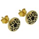 Boucles d'oreilles Plaqué Or 18 carats et Résine