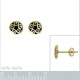 Boucles d'oreilles Plaqué Or 18 carats et Résine