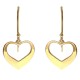 Boucles d'oreilles Coeur Plaqué Or 18 carats