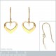 Boucles d'oreilles Coeur Plaqué Or 18 carats