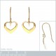 Boucles d'oreilles Coeur Plaqué Or 18 carats