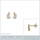 Boucles d'oreilles Plaqué Or 18 carats et Oxyde Zirconium