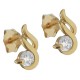 Boucles d'oreilles Plaqué Or 18 carats et Oxyde Zirconium