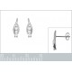 Boucles d'oreilles en Argent 925 rhodié et Oxydes Zirconium