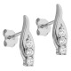 Boucles d'oreilles en Argent 925 rhodié et Oxydes Zirconium