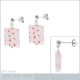 Boucles d'oreilles en Argent 925 et carré de verre