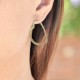 Boucles d'oreilles Coeur Plaqué Or 18 carats