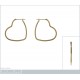 Boucles d'oreilles Coeur Plaqué Or 18 carats