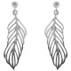 Boucles d'oreilles Plumes en Argent 925