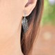 Boucles d'oreilles Plumes en Argent 925