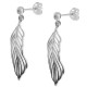 Boucles d'oreilles Plumes en Argent 925