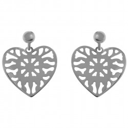 Boucles d'oreilles Coeur en Argent 925