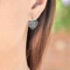 Boucles d'oreilles Coeur en Argent 925