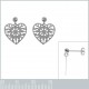 Boucles d'oreilles Coeur en Argent 925