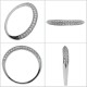 Bague en Argent 925 rhodié et Oxydes Zirconium