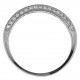 Bague en Argent 925 rhodié et Oxydes Zirconium