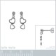 Boucles d'oreilles Coeurs en Argent 925