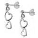 Boucles d'oreilles Coeurs en Argent 925