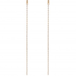 Boucles d'oreilles Chaîne Plaqué Or 18 carats
