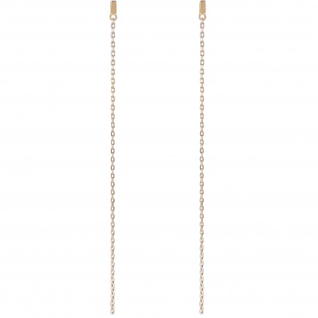 Boucles d'oreilles Chaîne Plaqué Or 18 carats