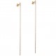 Boucles d'oreilles Chaîne Plaqué Or 18 carats