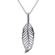 Pendentif Feuille en Argent 925 rhodié
