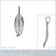 Pendentif Feuille en Argent 925 rhodié