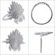 Bague Indien en Argent 925 rhodié