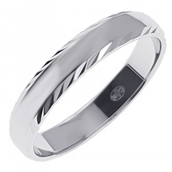 Bague Alliance Femme 3mm en Argent 925 rhodié