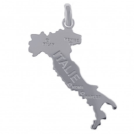 en ARGENT 925 NEUF Italia 1845700- BigBang-Bijoux.com Pendentif carte Italie 