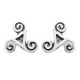 Boucles d'oreilles Triskel en Argent 925 vieilli