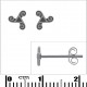 Boucles d'oreilles Triskel en Argent 925 vieilli