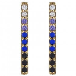 Boucles d'oreilles Plaqué Or 18 carats et Oxydes Zirconium