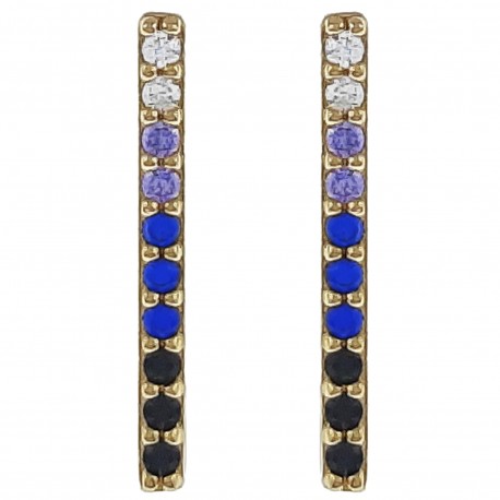 Boucles d'oreilles Plaqué Or 18 carats et Oxydes Zirconium