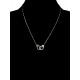 Collier Menottes en Argent 925 rhodié et Oxydes Zirconium