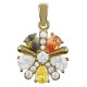 Pendentif Plaqué or 18 carats et Oxydes de Zirconium multicolores