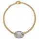 Bracelet Plaqué Or 18 carats et Oxydes Zirconium