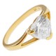 Bague Coeur Plaqué Or 18 carats et Oxyde Zirconium