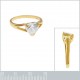 Bague Coeur Plaqué Or 18 carats et Oxyde Zirconium
